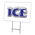 Signmission Ice Yard Sign & Stake outdoor plastic coroplast window, C-2436 Ice C-2436 Ice